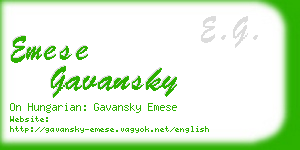 emese gavansky business card